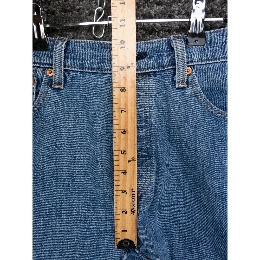 Levis 501 Jeans Mens 30x30 Blue Straight Button Fly Cotton Denim Casual Preppy